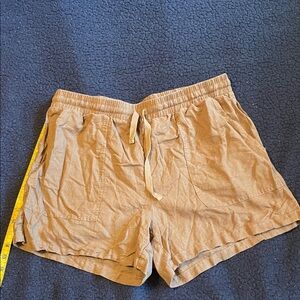 🇺🇸$5 Bundled DYLAN Women’s Casual Drawstring Linen-Blend Shorts in Army Green